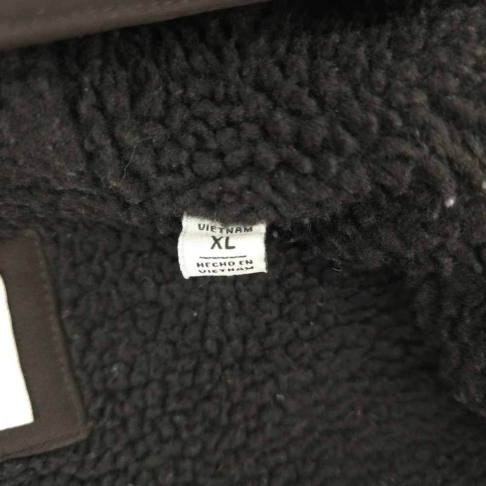 Levis Jacket Mens XL Black Sherpa Lined Hooded Zip Coat Winter‎ Workwear Casual